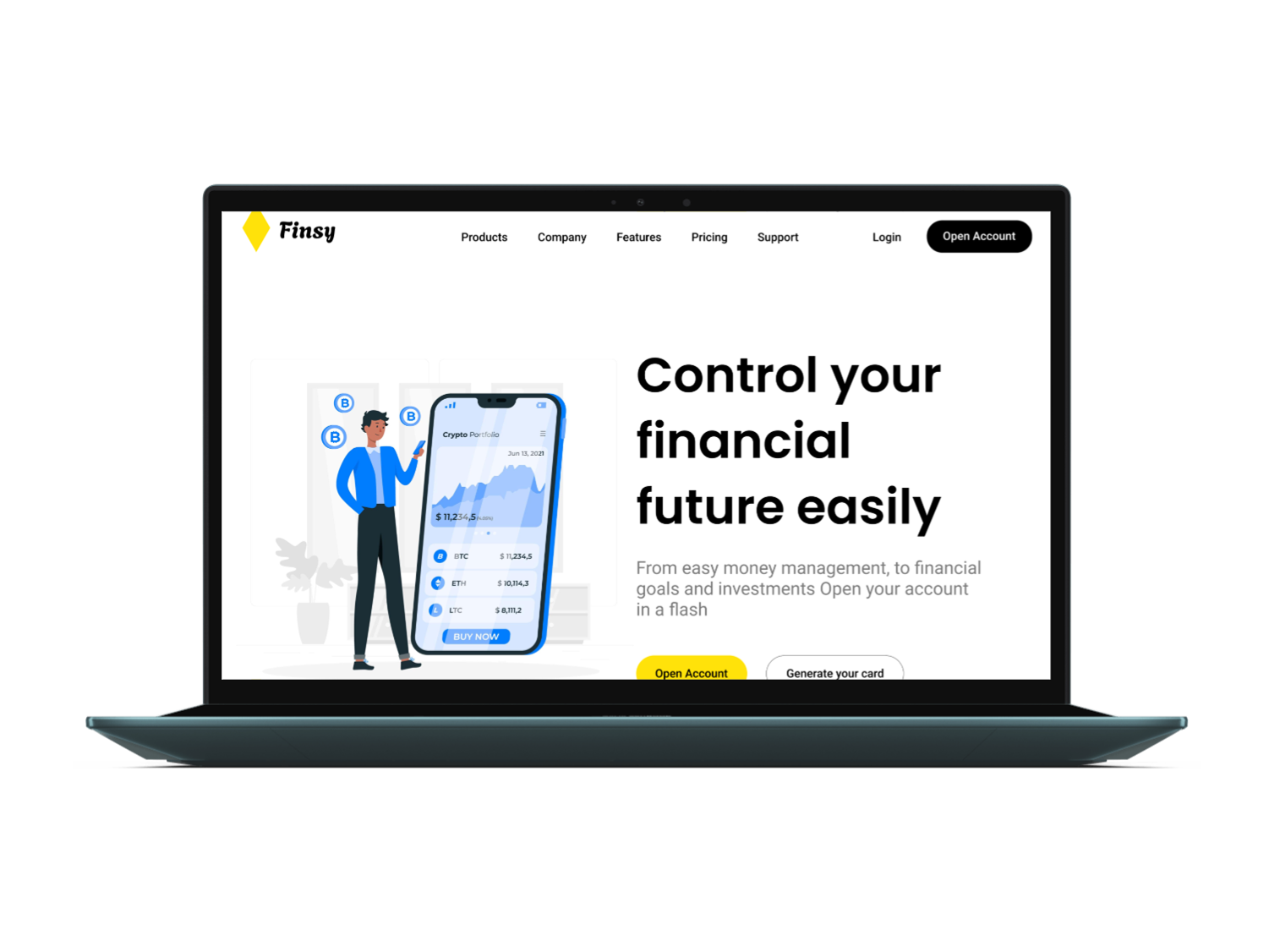 Modern Financial App & Website UI/UX Design